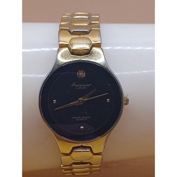 Vintage Precision by Gruen Diamond Quartz Gold-Tone Genuine Diamond Watch main image 5